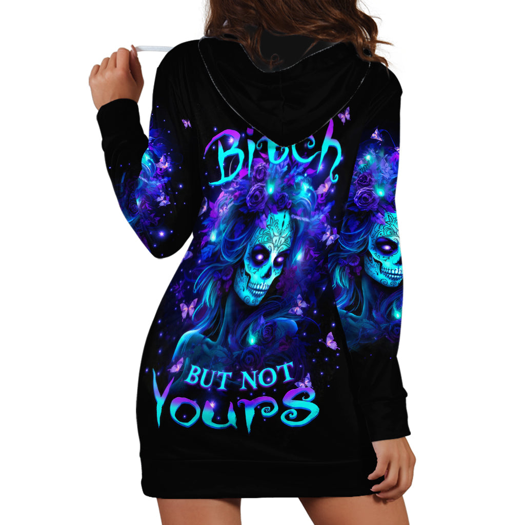 Skull Girl Hoodie Dress Yes I'm A Bitch But Not Yours - Wonder Print Shop