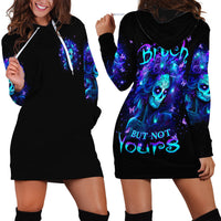Skull Girl Hoodie Dress Yes I'm A Bitch But Not Yours - Wonder Print Shop