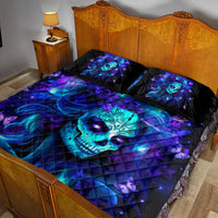 Skull Girl Quilt Bed Set Yes I'm A Bitch But Not Yours - Wonder Print Shop