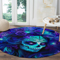 Skull Girl Round Carpet Yes I'm A Bitch But Not Yours