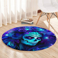 Skull Girl Round Carpet Yes I'm A Bitch But Not Yours