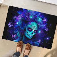 Skull Girl Rubber Doormat Yes I'm A Bitch But Not Yours - Wonder Print Shop