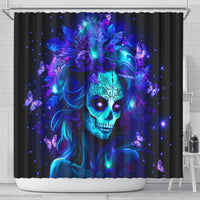 Skull Girl Shower Curtain Yes I'm A Bitch But Not Yours