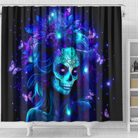 Skull Girl Shower Curtain Yes I'm A Bitch But Not Yours