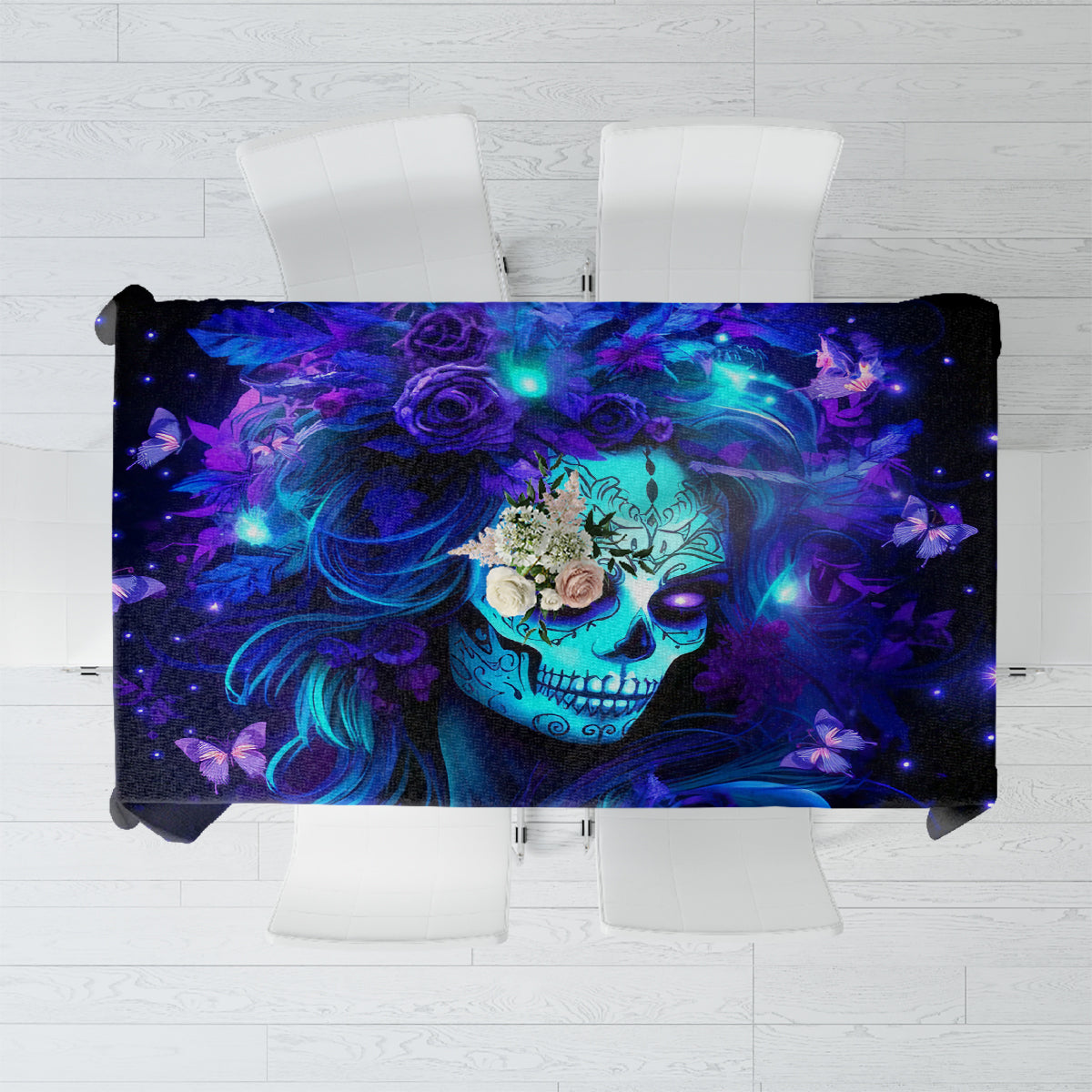 Skull Girl Tablecloth Yes I'm A Bitch But Not Yours - Wonder Print Shop