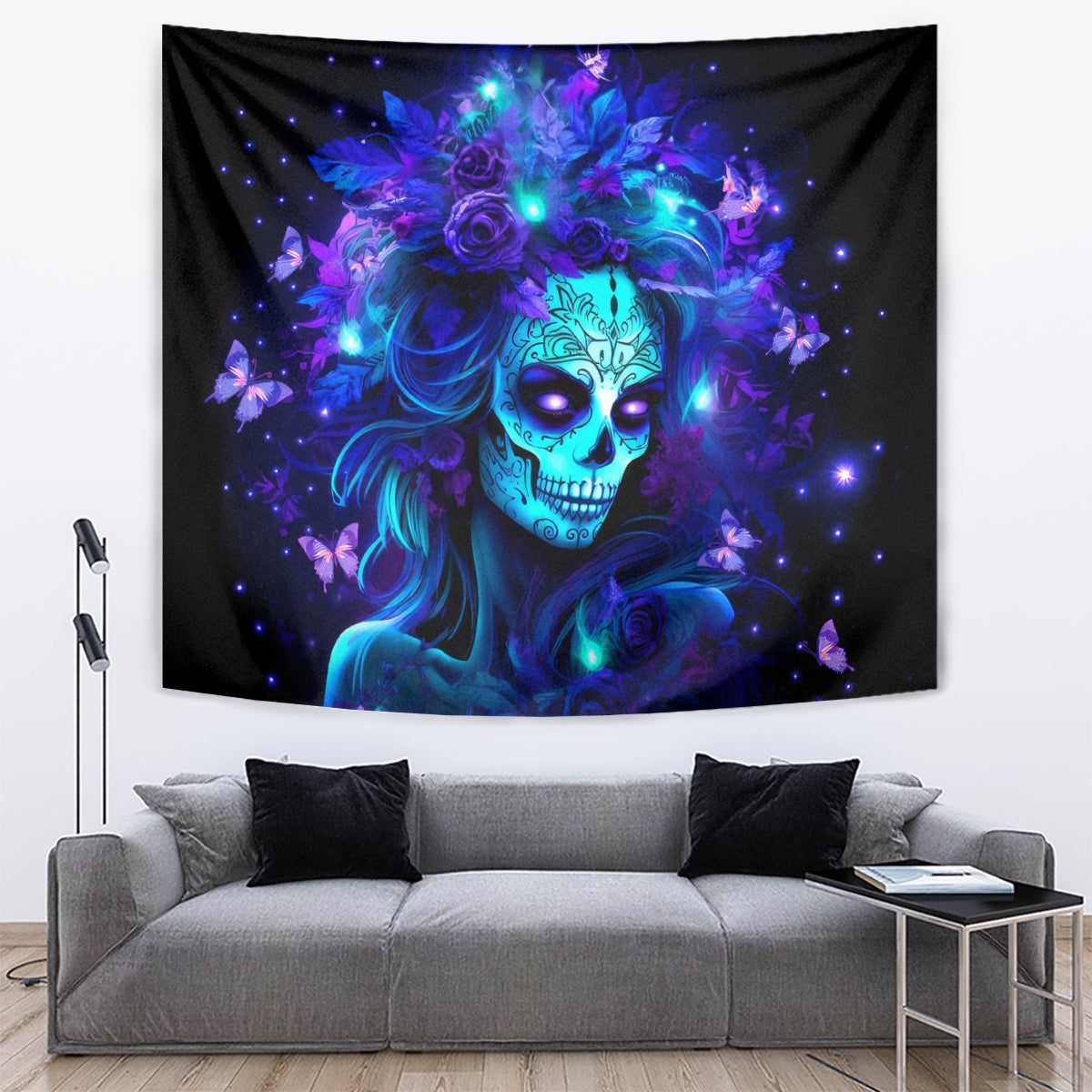 Skull Girl Tapestry Yes I'm A Bitch But Not Yours - Wonder Print Shop