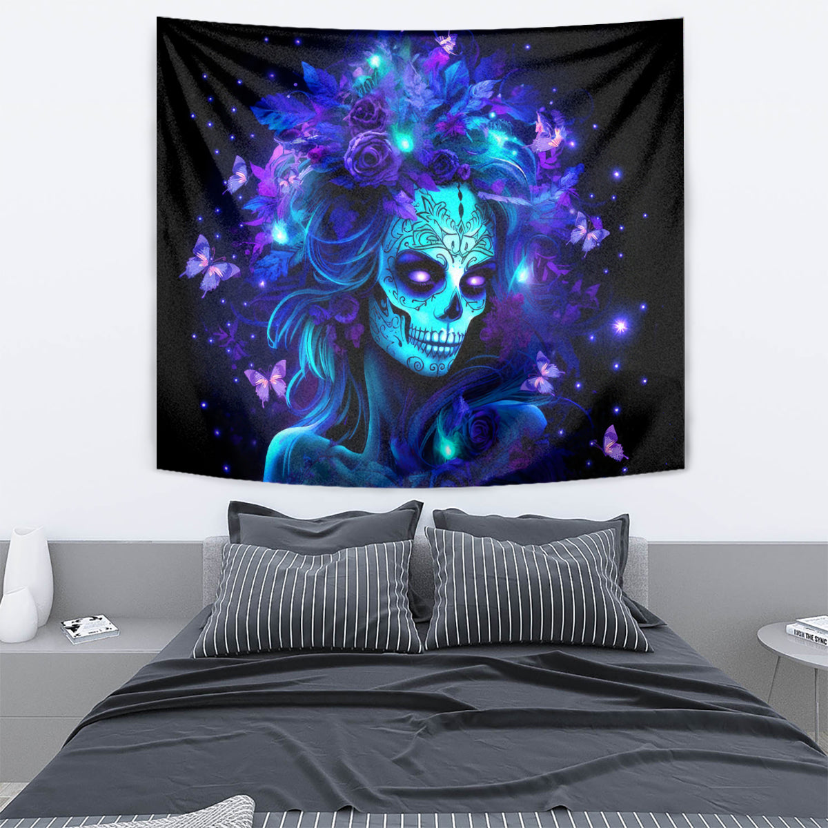 Skull Girl Tapestry Yes I'm A Bitch But Not Yours - Wonder Print Shop
