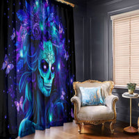 Skull Girl Window Curtain Yes I'm A Bitch But Not Yours - Wonder Print Shop