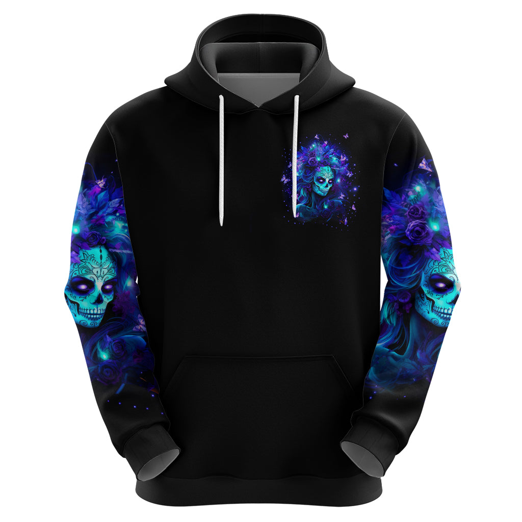 Skull Girl Zip Hoodie Yes I'm A Bitch But Not Yours - Wonder Print Shop