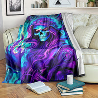 Flame Girl Skull Blanket The Good Girl In Me Got Tired Of The Bullshit