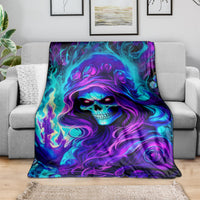 Flame Girl Skull Blanket The Good Girl In Me Got Tired Of The Bullshit