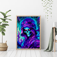 Flame Girl Skull Canvas Wall Art The Good Girl In Me Got Tired Of The Bullshit - Wonder Print Shop