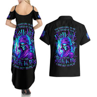 Flame Girl Skull Couples Matching Summer Maxi Dress and Hawaiian Shirt The Good Girl In Me Got Tired Of The Bullshit - Wonder Print Shop