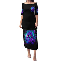 Flame Girl Skull Family Matching Puletasi and Hawaiian Shirt The Good Girl In Me Got Tired Of The Bullshit - Wonder Print Shop