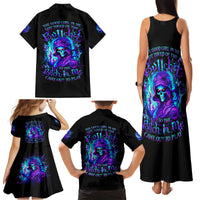 Flame Girl Skull Family Matching Tank Maxi Dress and Hawaiian Shirt The Good Girl In Me Got Tired Of The Bullshit - Wonder Print Shop