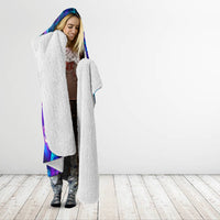 Flame Girl Skull Hooded Blanket The Good Girl In Me Got Tired Of The Bullshit
