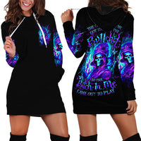 Flame Girl Skull Hoodie Dress The Good Girl In Me Got Tired Of The Bullshit - Wonder Print Shop