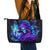 Flame Girl Skull Leather Tote Bag The Good Girl In Me Got Tired Of The Bullshit - Wonder Print Shop