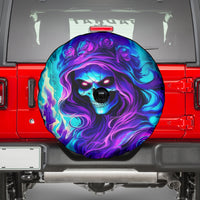 Flame Girl Skull Spare Tire Cover The Good Girl In Me Got Tired Of The Bullshit - Wonder Print Shop