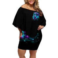 Flame Girl Skull Family Matching Off Shoulder Short Dress and Hawaiian Shirt The Good Girl In Me Got Tired Of The Bullshit - Wonder Print Shop