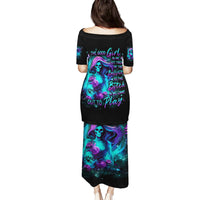 Flame Girl Skull Family Matching Puletasi and Hawaiian Shirt The Good Girl In Me Got Tired Of The Bullshit - Wonder Print Shop