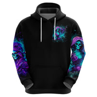 Flame Girl Skull Hoodie The Good Girl In Me Got Tired Of The Bullshit - Wonder Print Shop