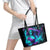 Flame Girl Skull Leather Tote Bag The Good Girl In Me Got Tired Of The Bullshit - Wonder Print Shop