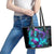 Flame Girl Skull Leather Tote Bag The Good Girl In Me Got Tired Of The Bullshit - Wonder Print Shop