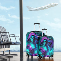 Flame Girl Skull Luggage Cover The Good Girl In Me Got Tired Of The Bullshit - Wonder Print Shop