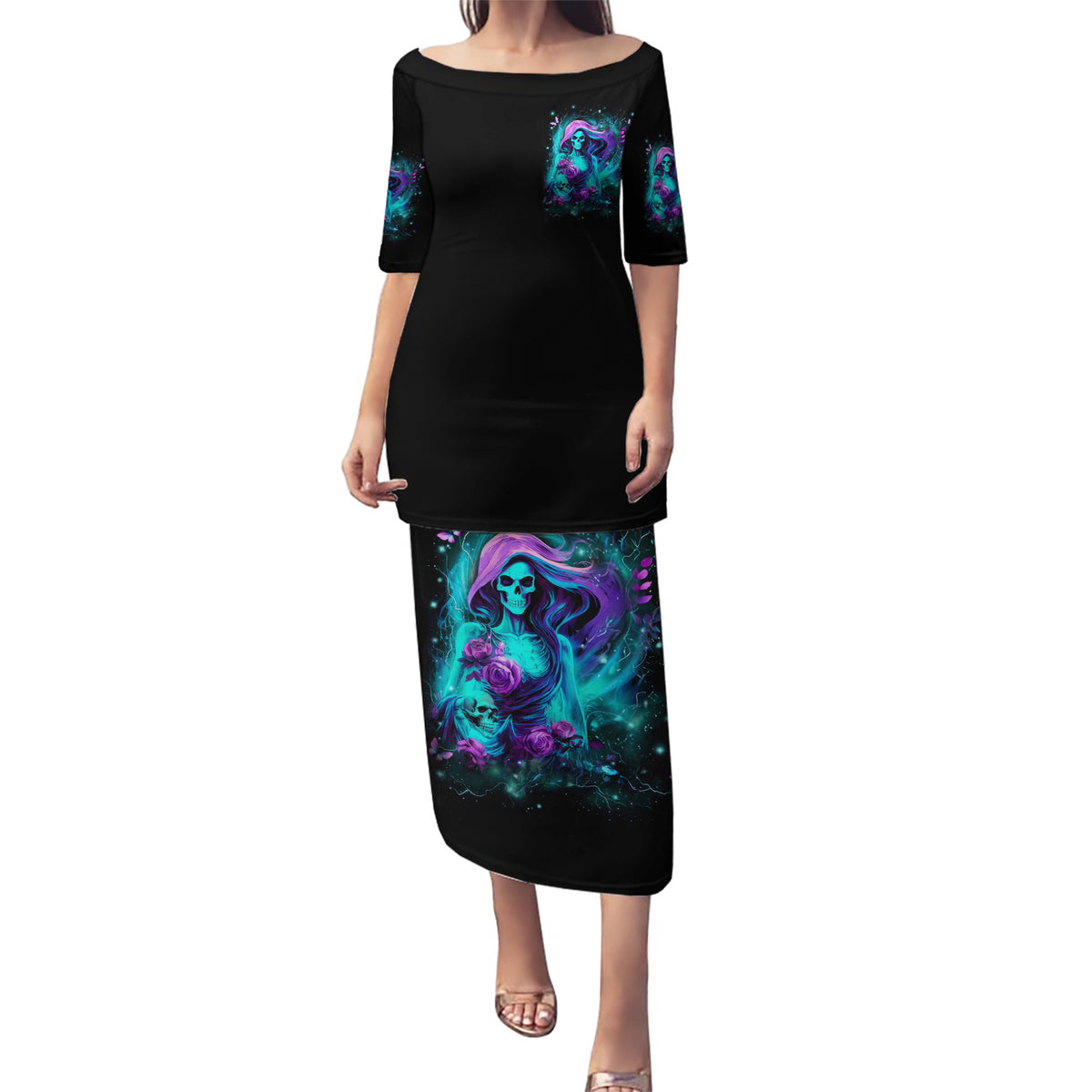 Flame Girl Skull Puletasi The Good Girl In Me Got Tired Of The Bullshit - Wonder Print Shop