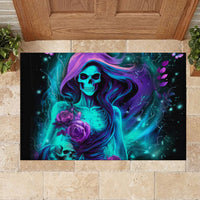 Flame Girl Skull Rubber Doormat The Good Girl In Me Got Tired Of The Bullshit - Wonder Print Shop