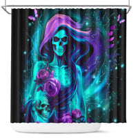 Flame Girl Skull Shower Curtain The Good Girl In Me Got Tired Of The Bullshit