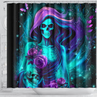 Flame Girl Skull Shower Curtain The Good Girl In Me Got Tired Of The Bullshit