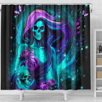 Flame Girl Skull Shower Curtain The Good Girl In Me Got Tired Of The Bullshit