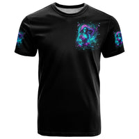 Flame Girl Skull T Shirt The Good Girl In Me Got Tired Of The Bullshit - Wonder Print Shop