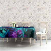 Flame Girl Skull Tablecloth The Good Girl In Me Got Tired Of The Bullshit - Wonder Print Shop