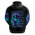 Flame Girl Skull Zip Hoodie The Good Girl In Me Got Tired Of The Bullshit - Wonder Print Shop