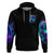 Flame Girl Skull Zip Hoodie The Good Girl In Me Got Tired Of The Bullshit - Wonder Print Shop