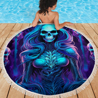 Witch Skull Beach Blanket Wake Up Beasuty I't Time To Beast - Wonder Print Shop