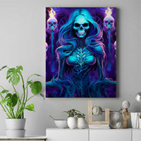 Witch Skull Canvas Wall Art Wake Up Beasuty I't Time To Beast - Wonder Print Shop