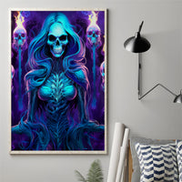 Witch Skull Canvas Wall Art Wake Up Beasuty I't Time To Beast - Wonder Print Shop