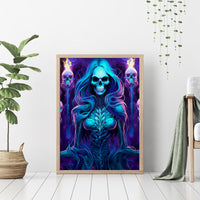 Witch Skull Canvas Wall Art Wake Up Beasuty I't Time To Beast - Wonder Print Shop
