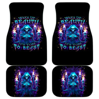 Witch Skull Car Mats Wake Up Beasuty I't Time To Beast - Wonder Print Shop