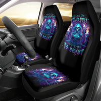 Witch Skull Car Seat Cover Wake Up Beasuty I't Time To Beast - Wonder Print Shop