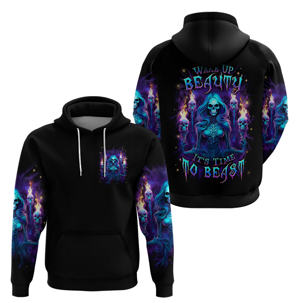 Witch Skull Hoodie Wake Up Beasuty I't Time To Beast - Wonder Print Shop