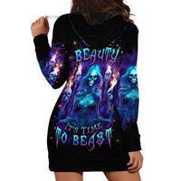Witch Skull Hoodie Dress Wake Up Beasuty I't Time To Beast - Wonder Print Shop