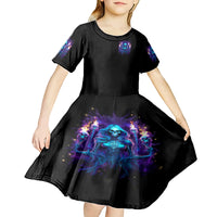 Witch Skull Kid Short Sleeve Dress Wake Up Beasuty I't Time To Beast - Wonder Print Shop