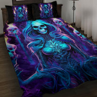 Witch Skull Quilt Bed Set Wake Up Beasuty I't Time To Beast - Wonder Print Shop