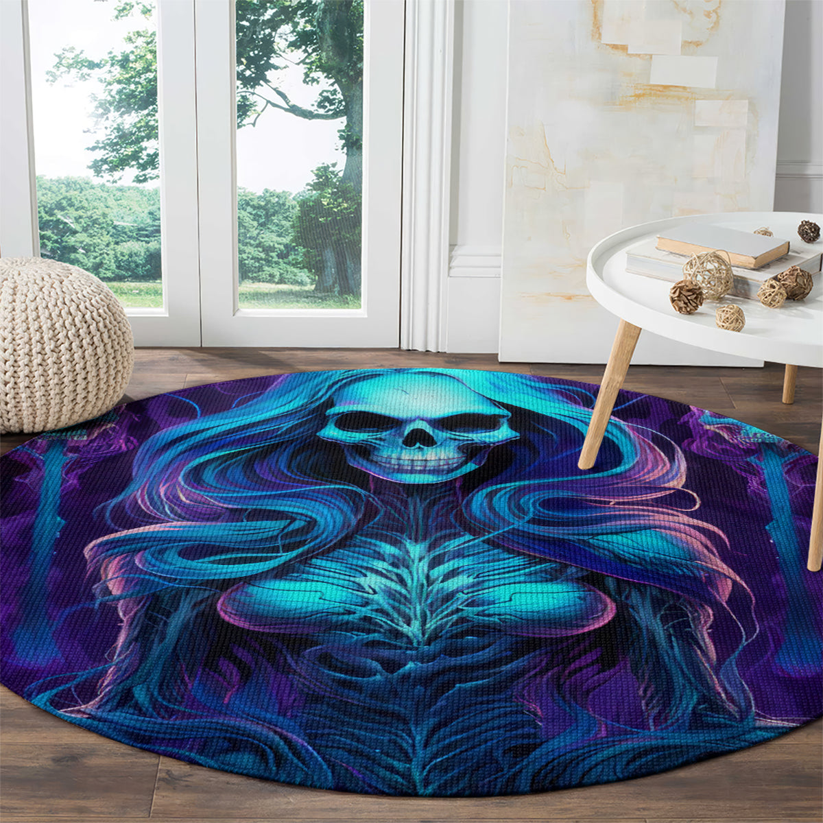 Witch Skull Round Carpet Wake Up Beasuty I't Time To Beast