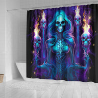 Witch Skull Shower Curtain Wake Up Beasuty I't Time To Beast